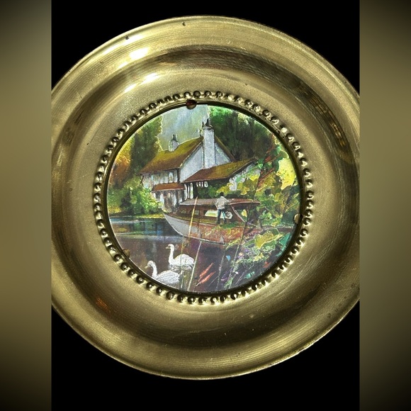 Vintage Made in England Small Miniature Brass Tin Plate 6.5” Shiny House House - Picture 3 of 4